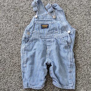 Osh Kosh baby stripe overalls small vintage